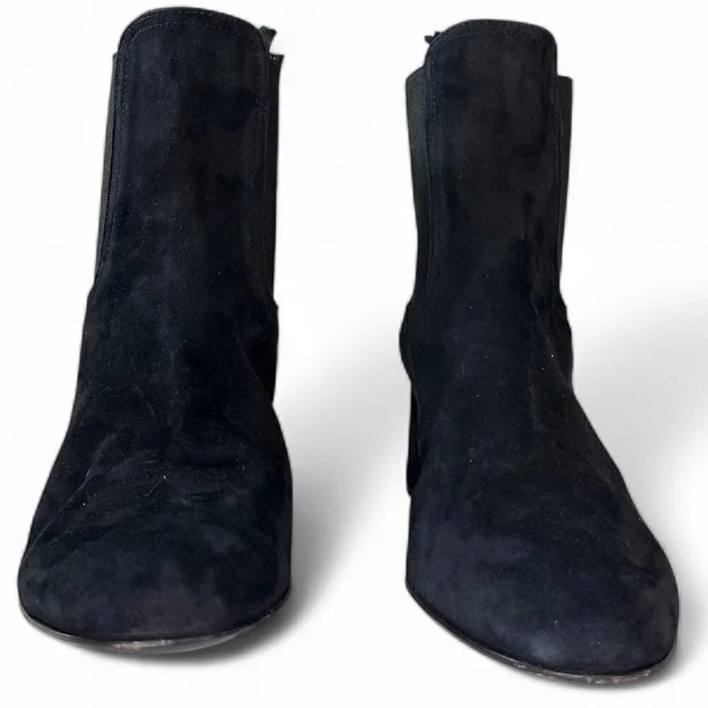AGL Women's Lisette Almond Toe Mid Heel Stretch Booties EU 38.5 Black